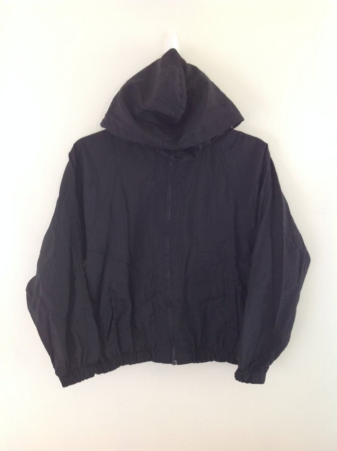 black windbreaker zip up