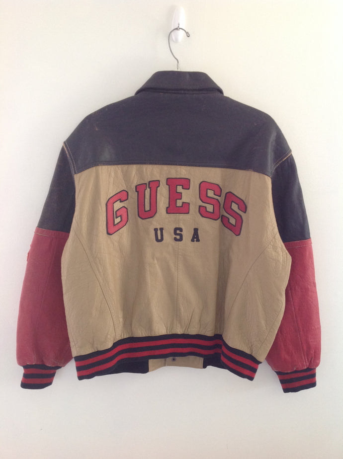 vintage guess leather jacket