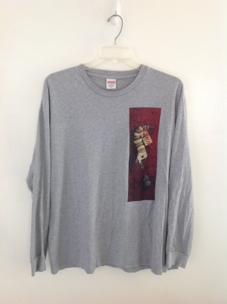 supreme mike hill snake trap long sleeve tee black