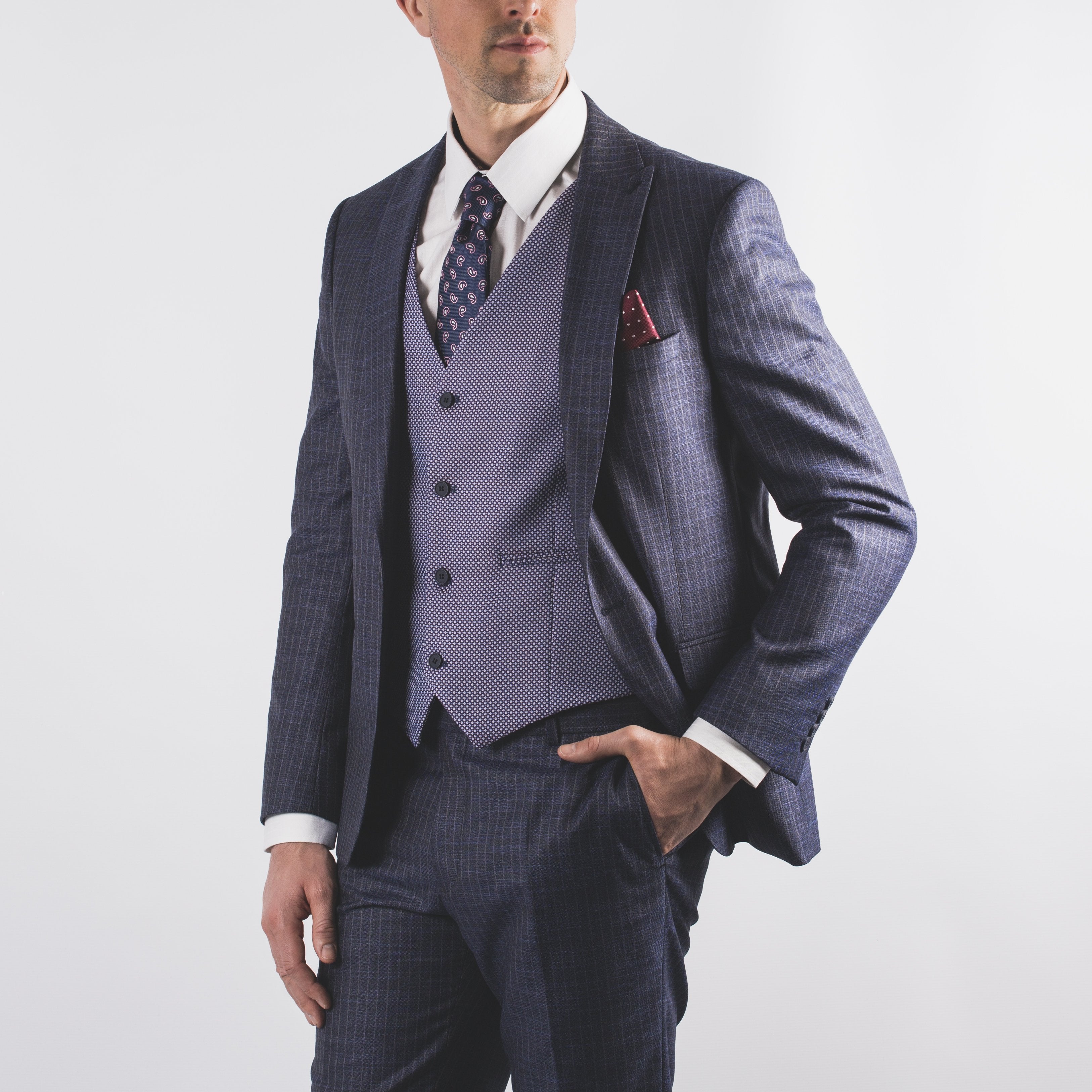 Alex Pinstripe Suit Navy – John Victor