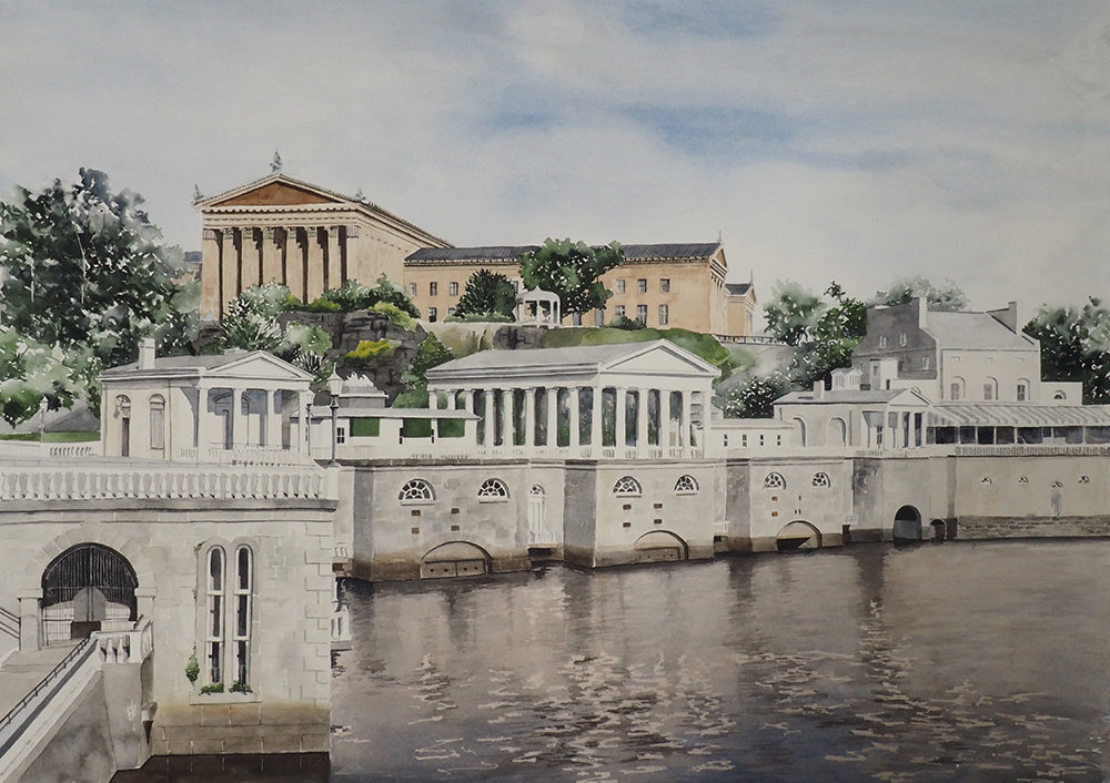 Philadelphia Museum Of Art And Water Works– Ellie Moniz Watercolors