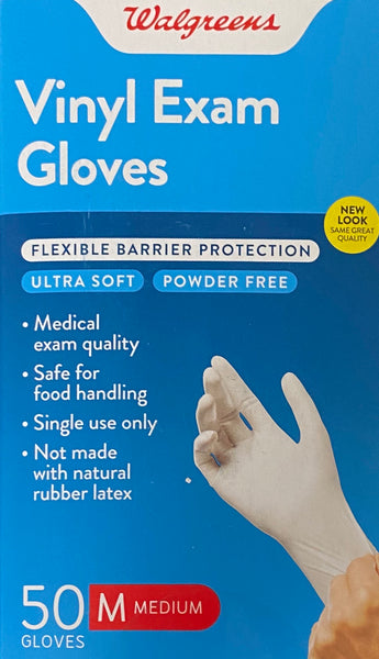 vinyl exam gloves walgreens