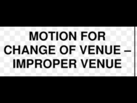 Sample motion to dismiss under Rule 12(b)(3) for improper venue in United States District Court