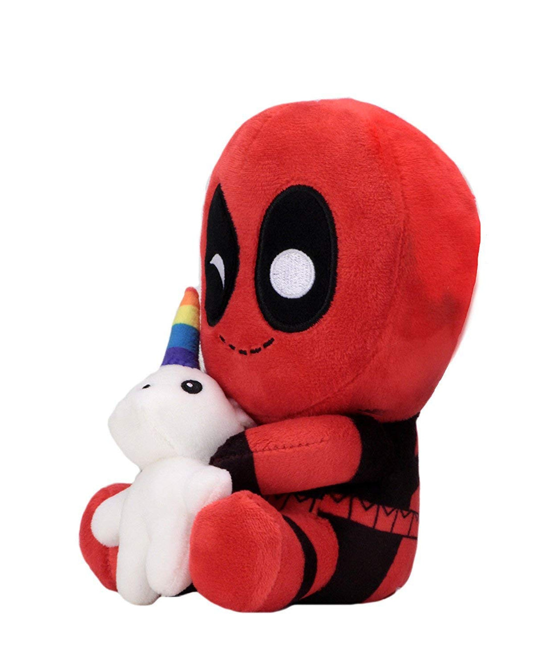 deadpool riding a unicorn plush