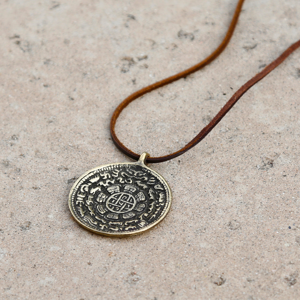 Adjustable Brass Talisman Protection Necklace, Brass Talisman Protecti ...