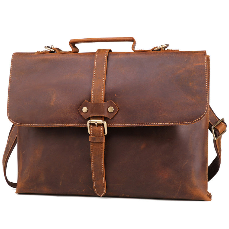 Mens leather briefcase, Personalized leather bag, Laptop portfolio, Le – Leajanebag