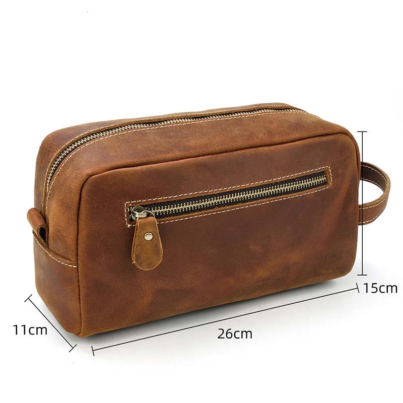 Personalized leather dopp kit, mens leather toiletry bag, mens dopp ki – Leajanebag