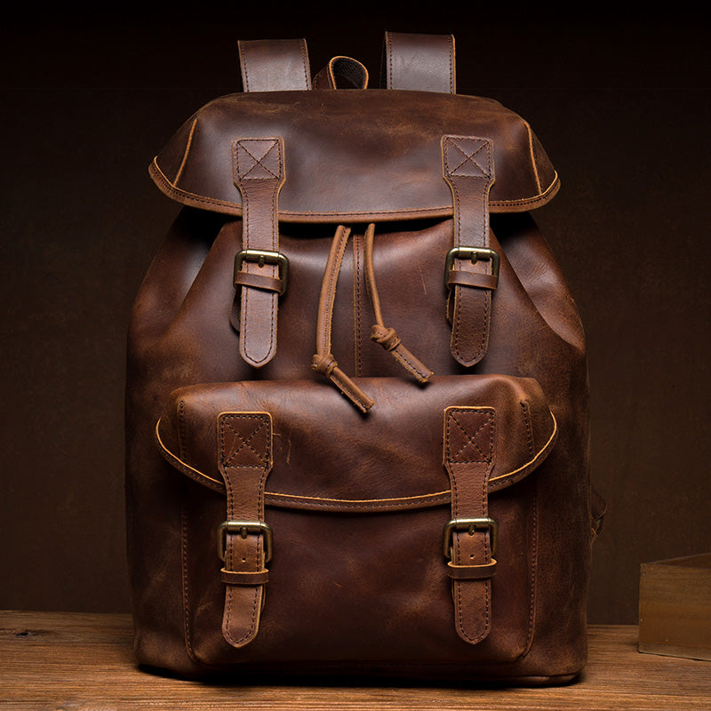 womens large leather backpack