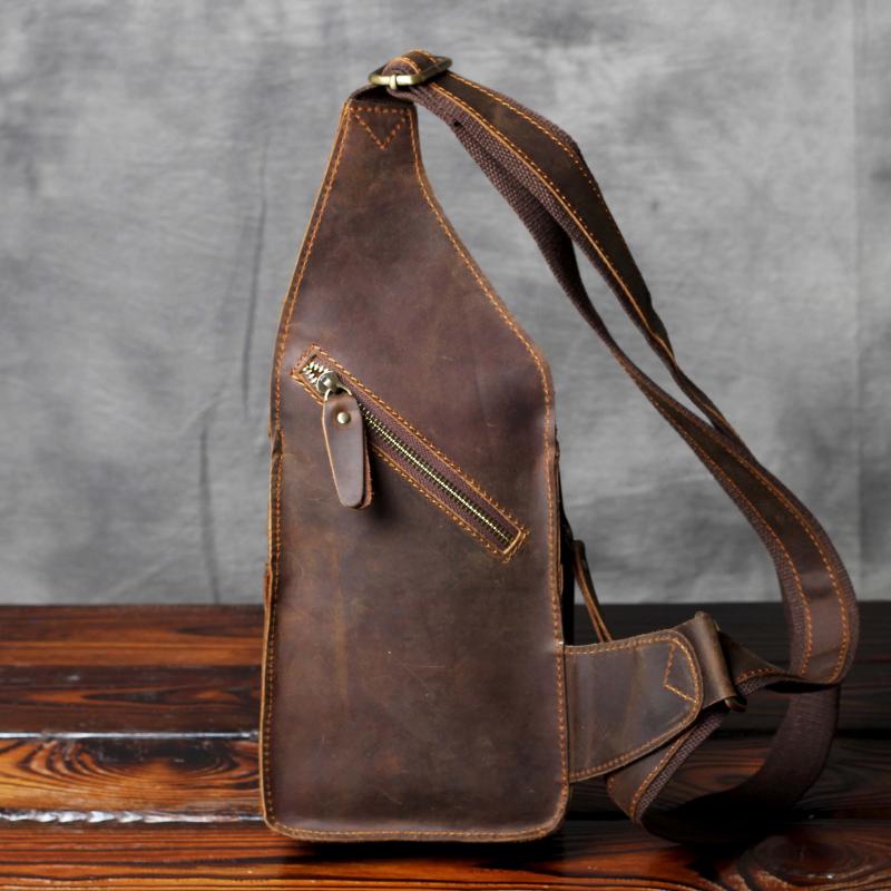 leather chest bag