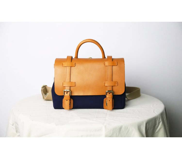 canvas and leather bag