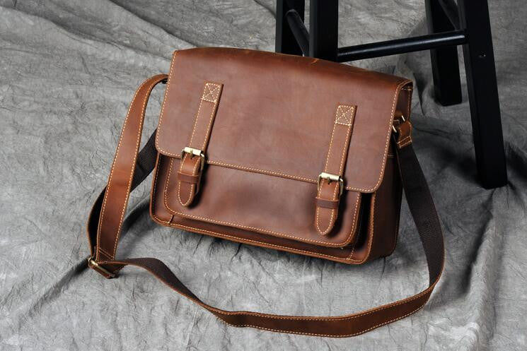 handmade leather crossbody bag