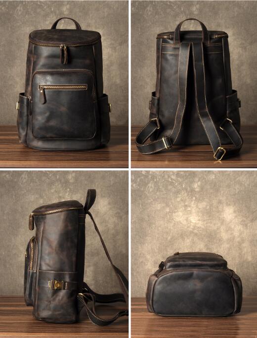 leather travel backpack purse