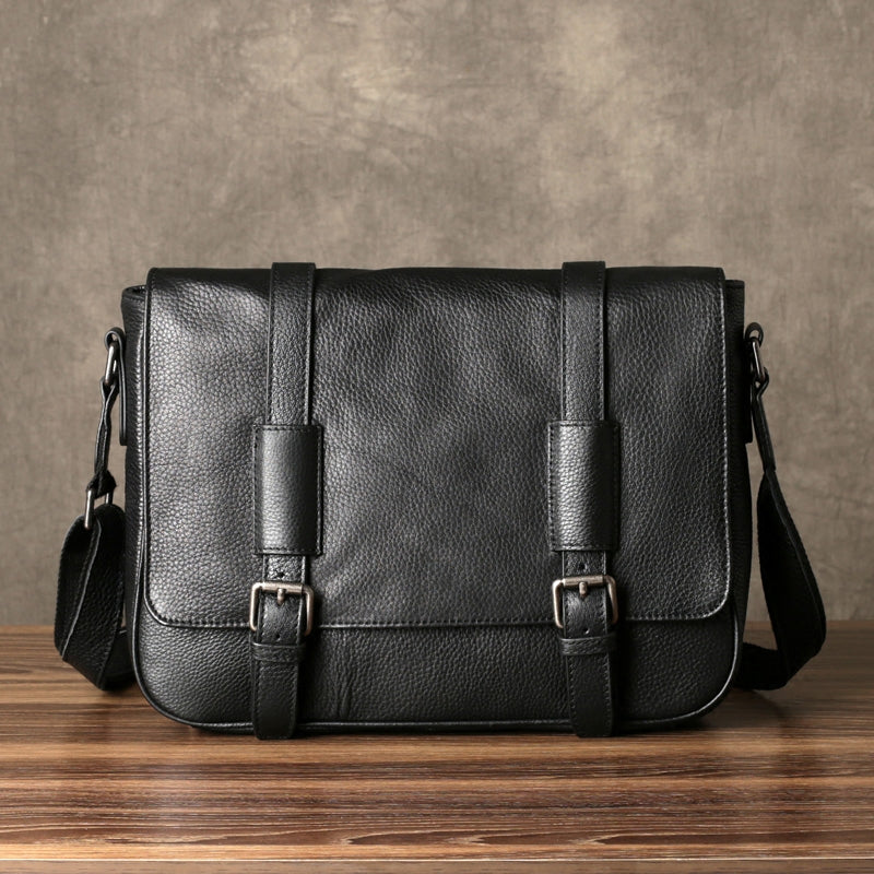 Leather Messenger Bag, Mens Travel Briefcase, Leather Laptop Bag Men G – Leajanebag