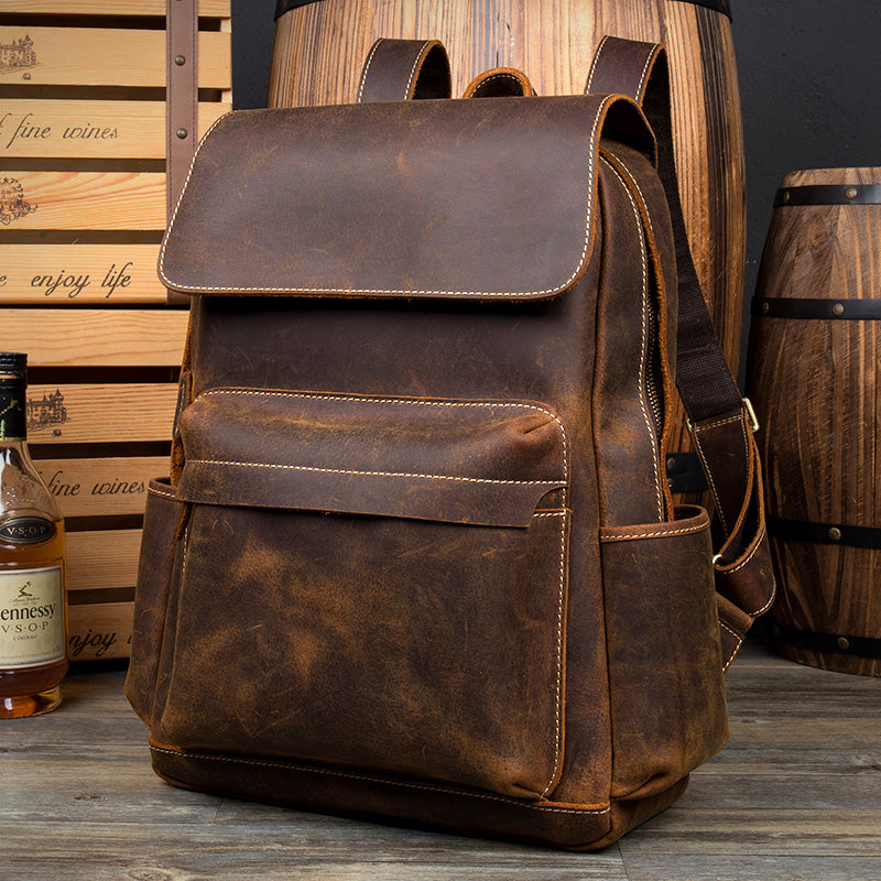 leather city backpack