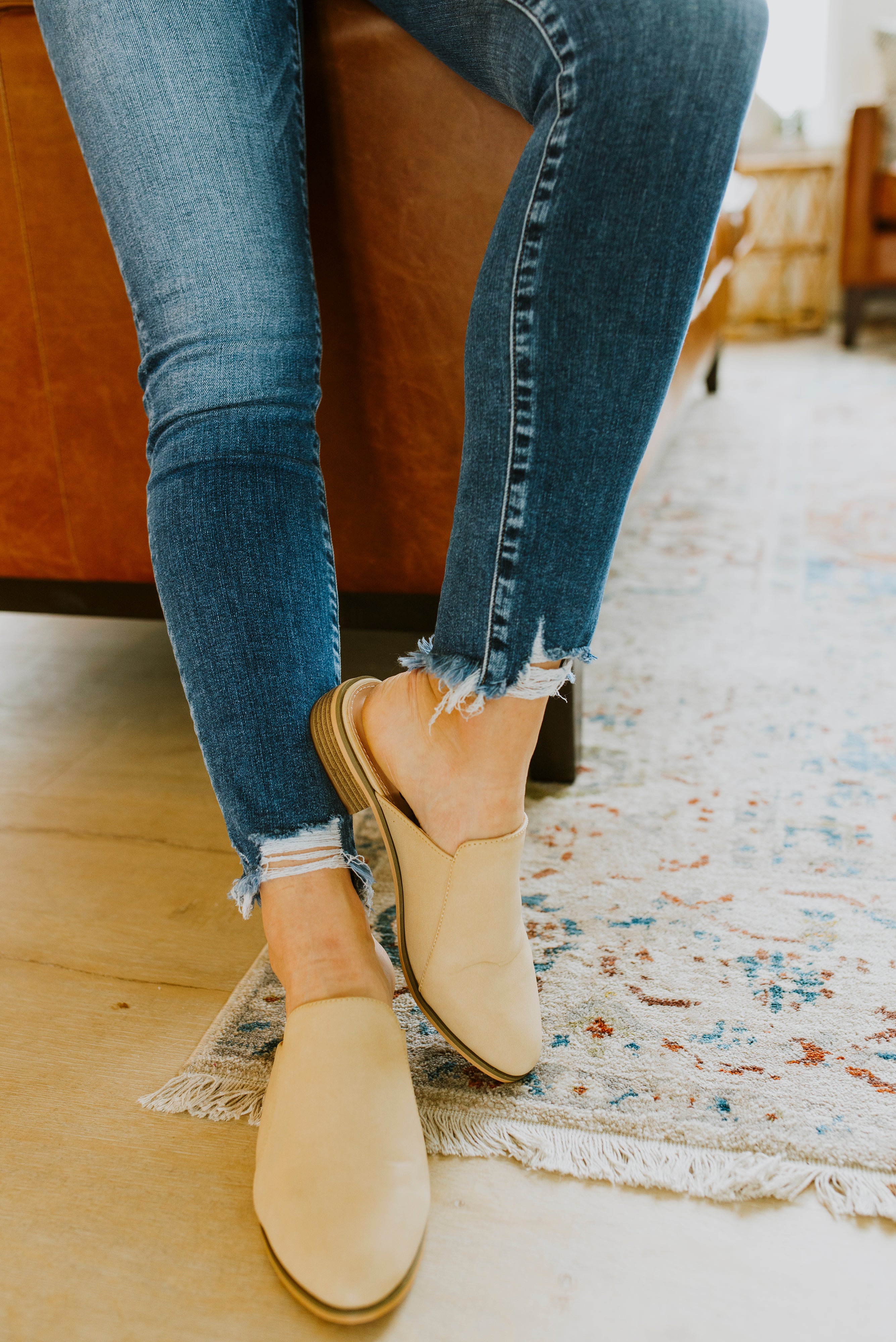 nude mules shoes