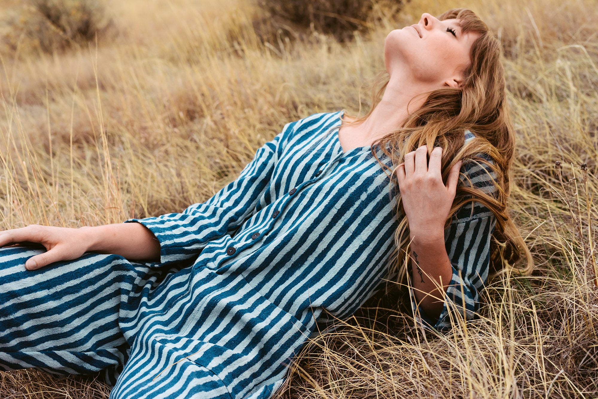 stripe jumpsuit