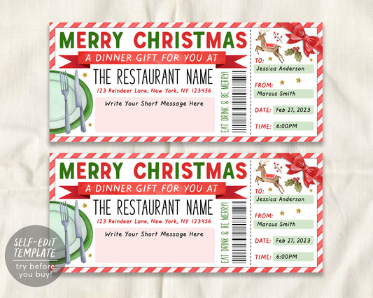 Editable Sushi Gift Certificate Template, Sushi Dinner Coupon