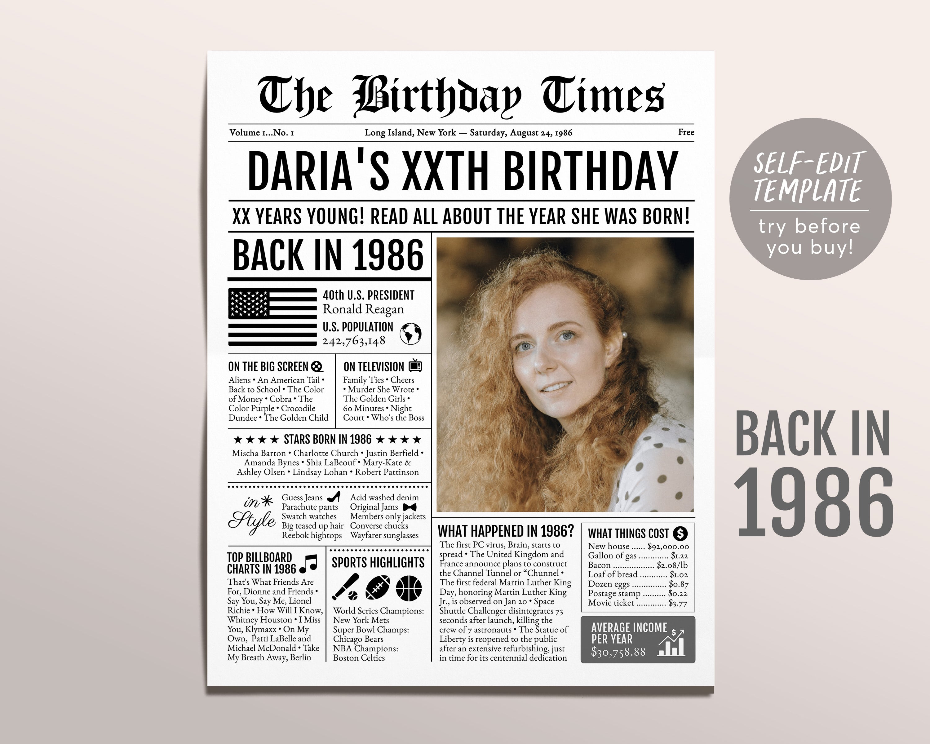 21st Birthday Original Newspaper | The Gift Experience