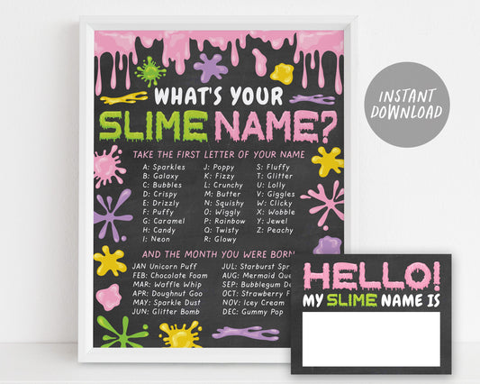 Slime Signs Printable, BOY Birthday Party Slime Decorations, It's Slim –  Puff Paper Co