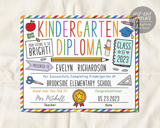 preschool graduation certificates templates