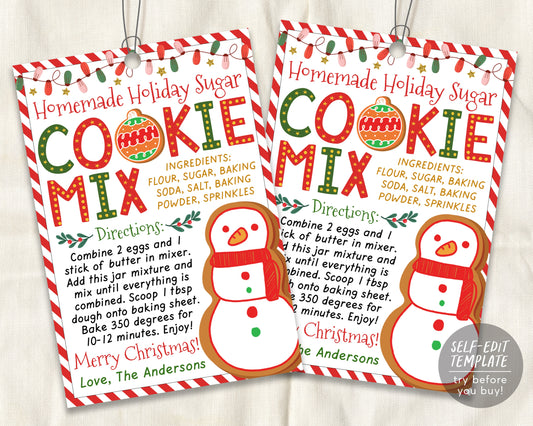 Christmas Gift Tags - Pancake Mix Recipe Tag — TidyLady Printables