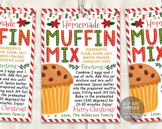 Christmas Gift Tags - Pancake Mix Recipe Tag — TidyLady Printables