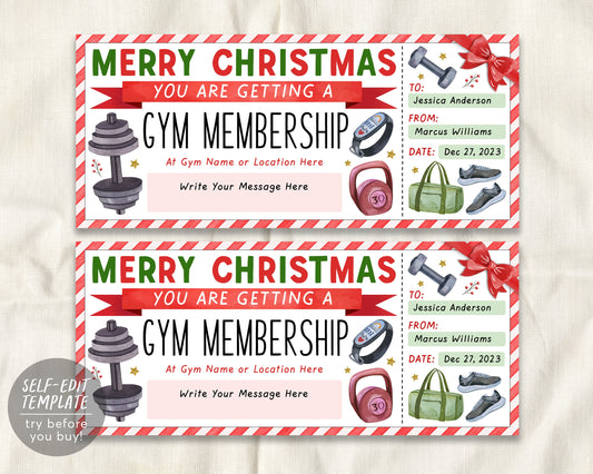FITNESS Workout Personal Trainer Gift Certificate Template