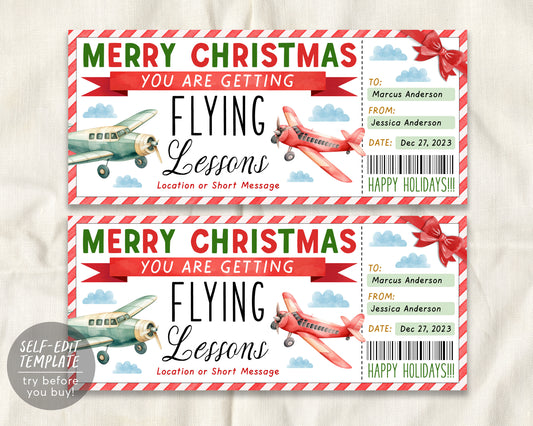 Christmas Driving Lessons Gift Voucher Template