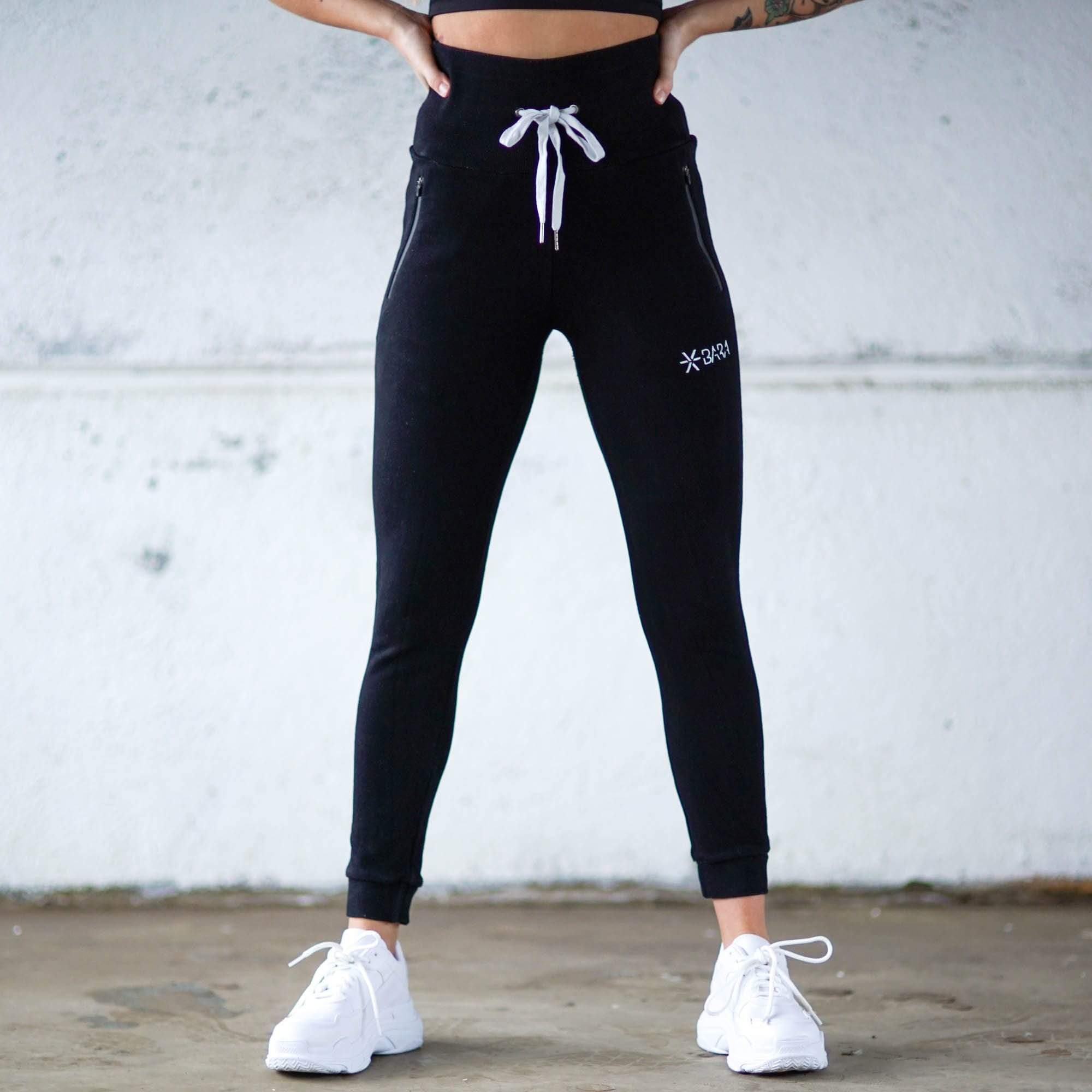 black thick joggers