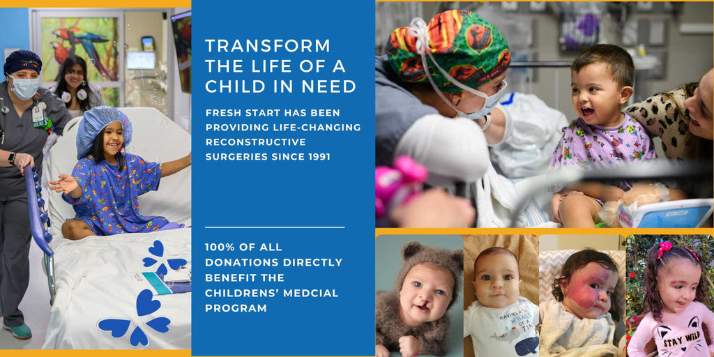 Fresh Start Surgical Gifts transforms the lives of disadvantaged infants, children and teens who have physical and cosmetic deformities through their gift of reconstructive surgery.
