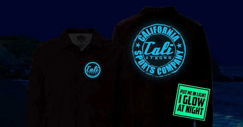 CALI Strong Classic Glow In The Dark Coach Jacket Maroon