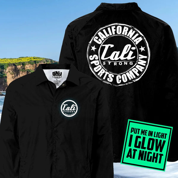 CALI Strong Classic Glow In The Dark Coach Jacket Black CALI Strong Classic Glow In The Dark Coach Jacket Black