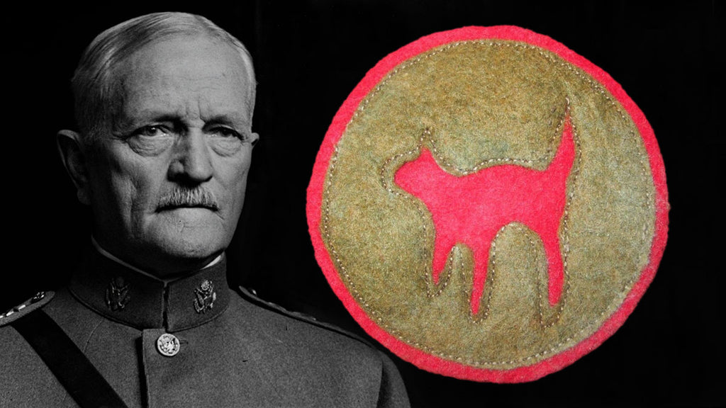 John J. Pershing with 81st Division Wildcats' Morale Patch WWI