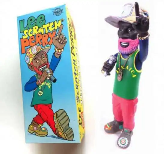 The Lee Scratch Perry vinyl toy was designed by Archer Prewitt