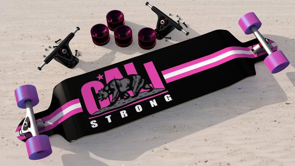 CALI Strong Original Pink Double Drop Longboard