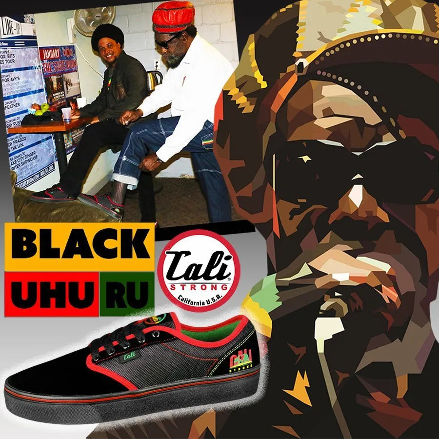 Derrick "Duckie" Simpson & Andrew Bees of Black Uhuru sport CALI Strong kicks for tonight's California performance.