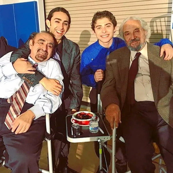 Ken Davitian, Mateo Arias, Ryan Ochoa, and Hal Linden in "The Samuel Project"