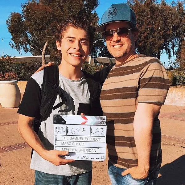 Ryan Ochoa with director Marc Fusco. “The Samuel Project” was co-written and directed by Marc Fusco, who was an assistant to Steven Spielberg during filming of “Saving Private Ryan,” “Amistad” and “The Lost World: Jurassic Park.”
