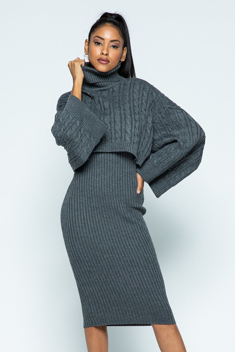 Lauren Sweater Dress Set | Foxy And Beautiful