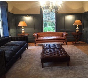 Chesterfield Sofa And Footstool 