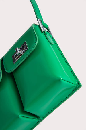 Billy Super Green Semi Patent Leather