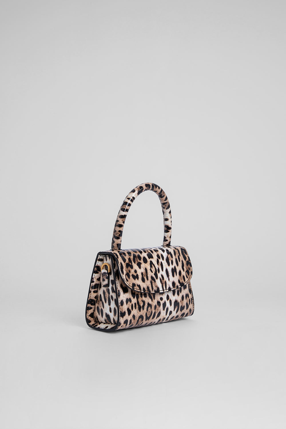 patent leopard print bag