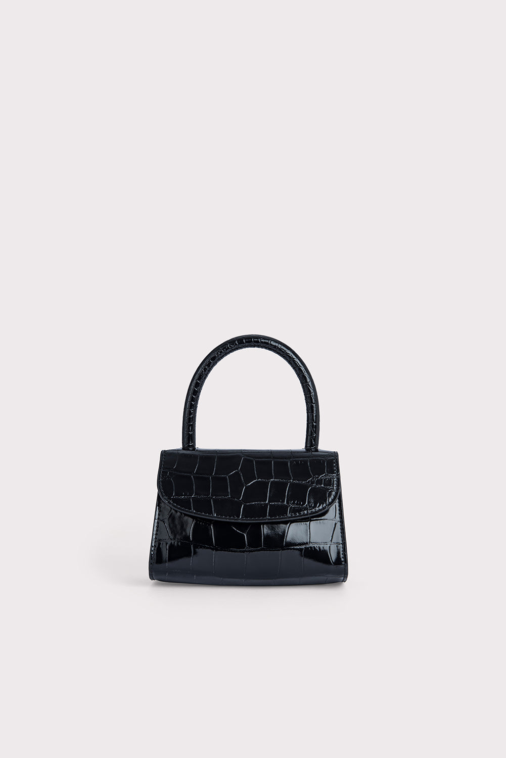 ongezond Papa Weglaten Mini Black Croco Embossed Leather - BY FAR