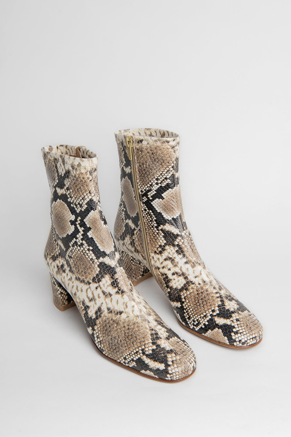 snake print sock boot