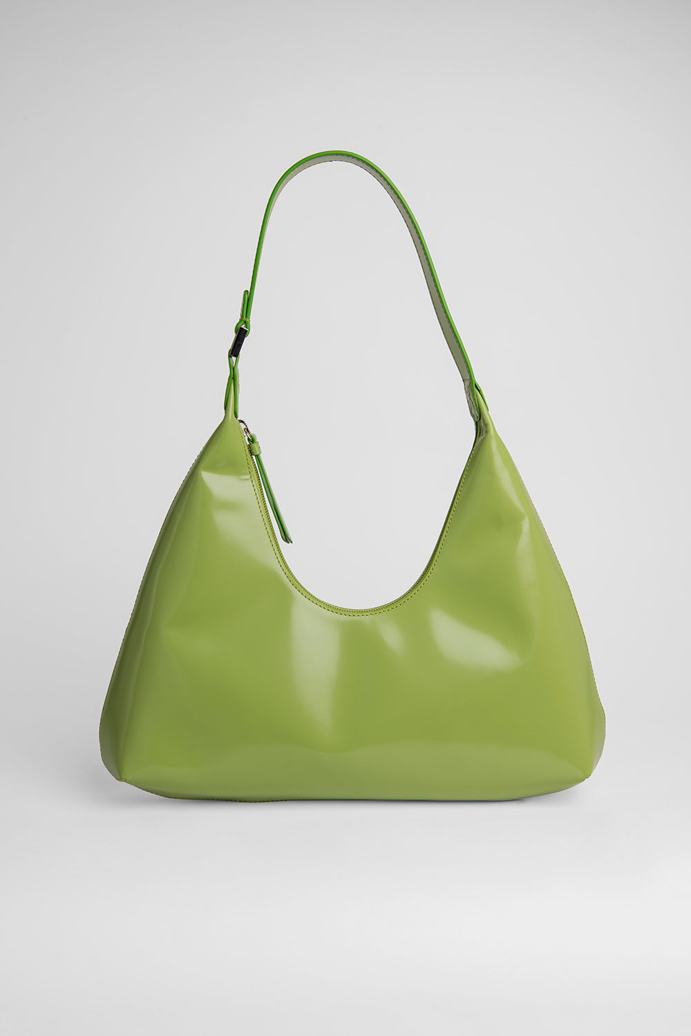 Amber Lime Green Semi Patent Leather