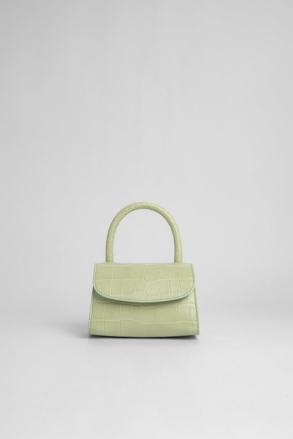 Mini Sage Green Croco Embossed Leather