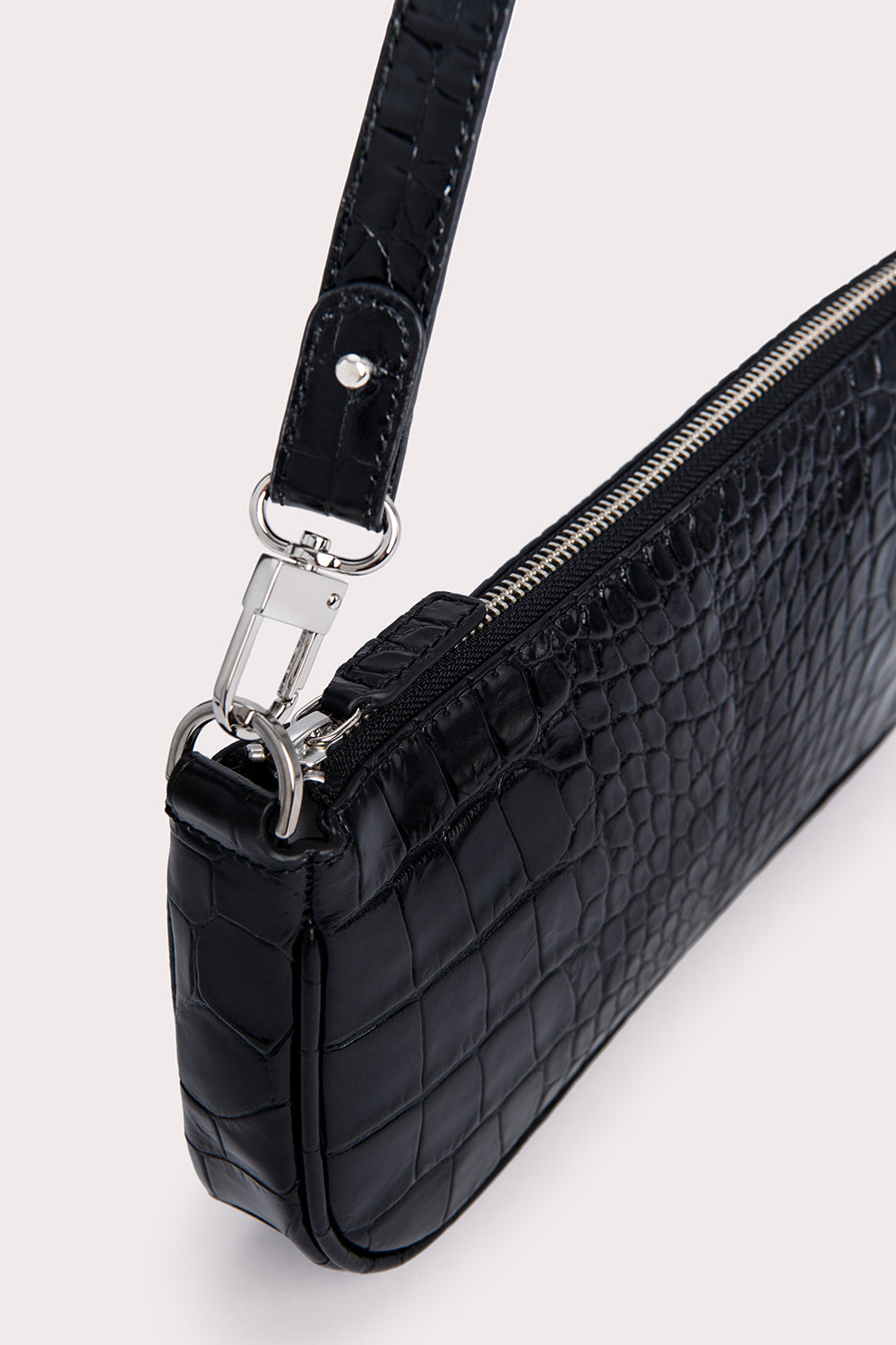 Rachel Black Croco Embossed Leather - BY FAR