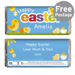 Personalised Easter Bunny Milk Chocolate Bar