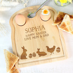 Personalised Spring Egg And Toast Bread