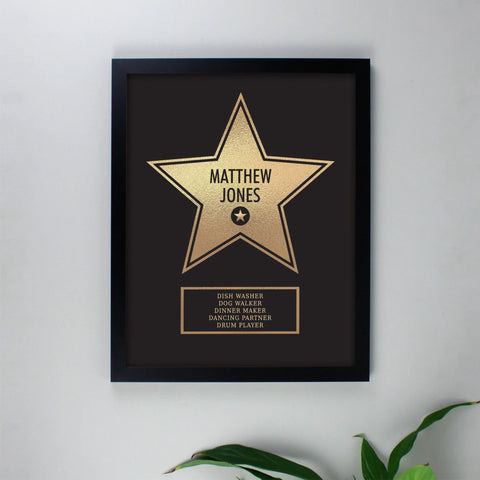 Framed Star Print: 